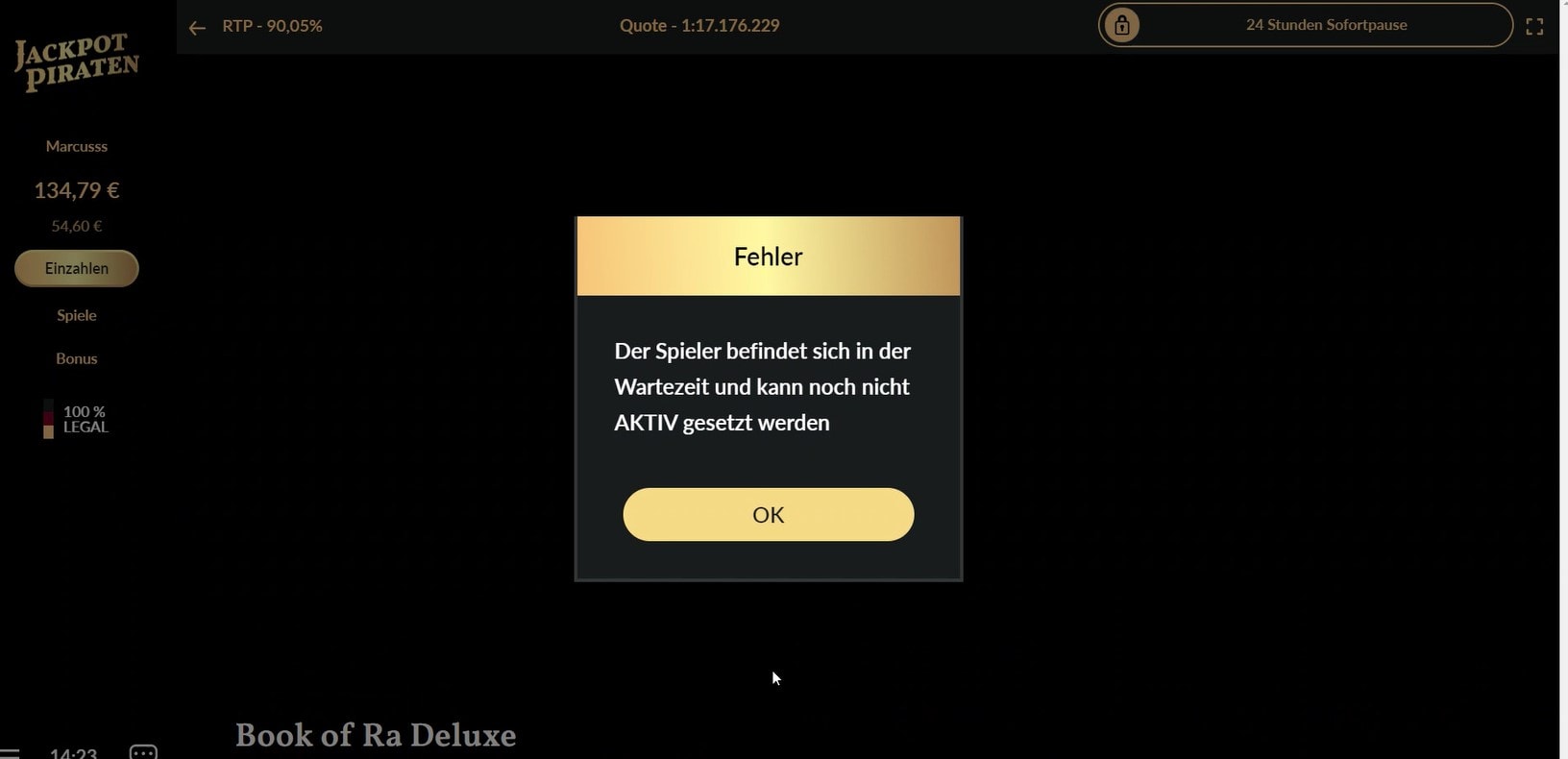 JackpotPiraten-LUGAS-Wartezeit