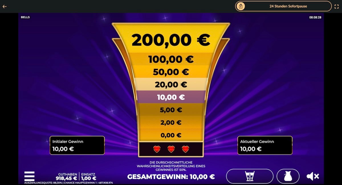 Online Slot bells Risikoleiter