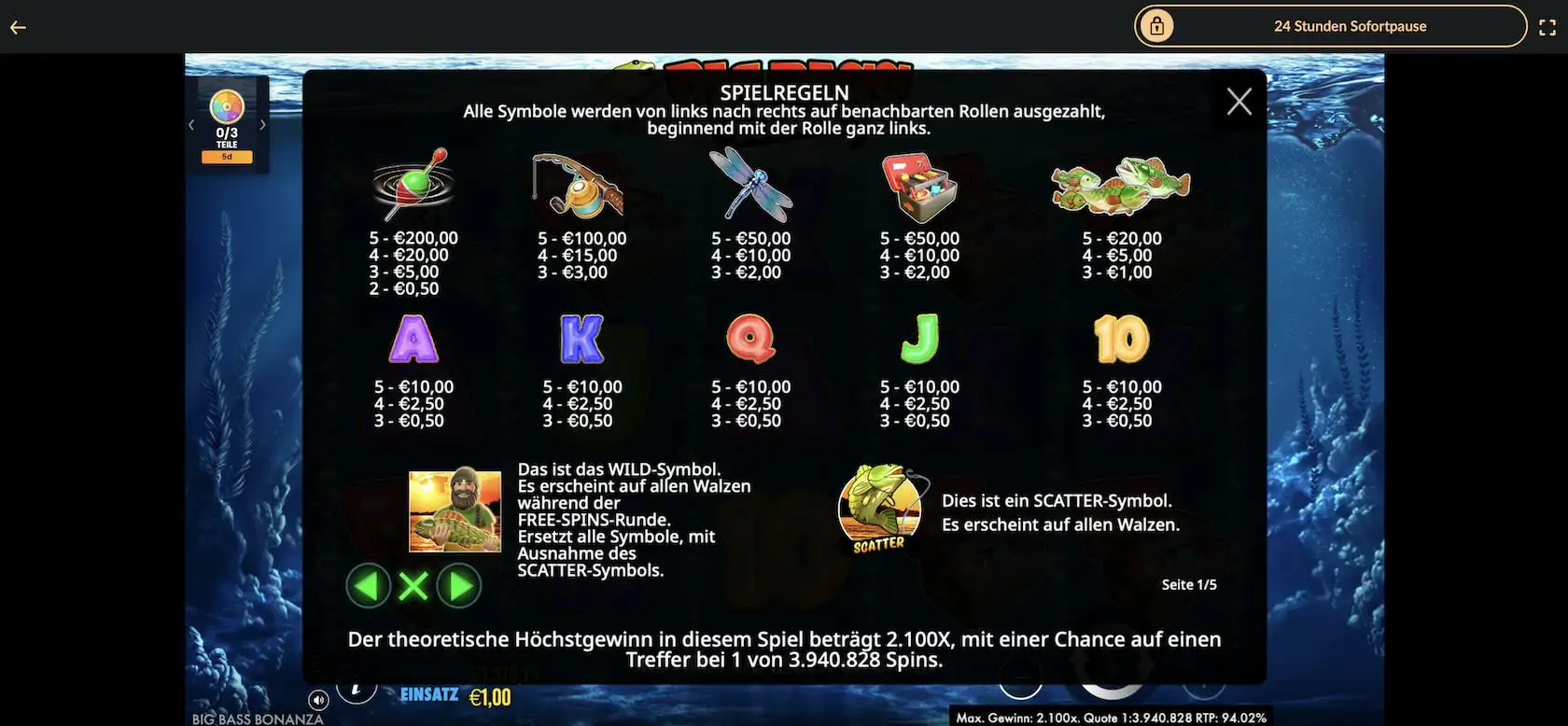 big-bass-bonanza-gewinntabelle