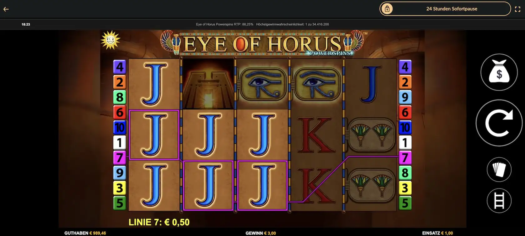 eye-of-horus-power-spins-gewinn