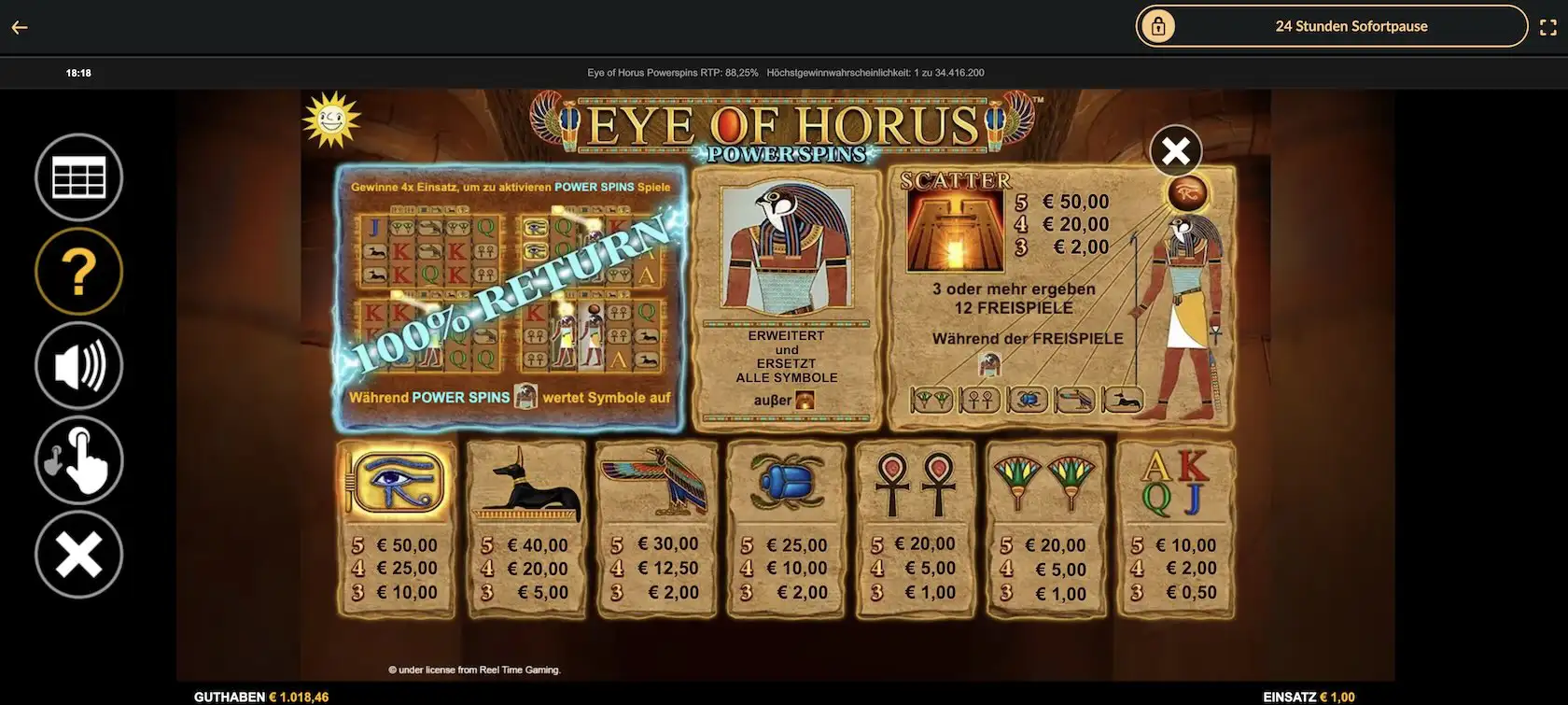 eye-of-horus-power-spins-gewinntabelle