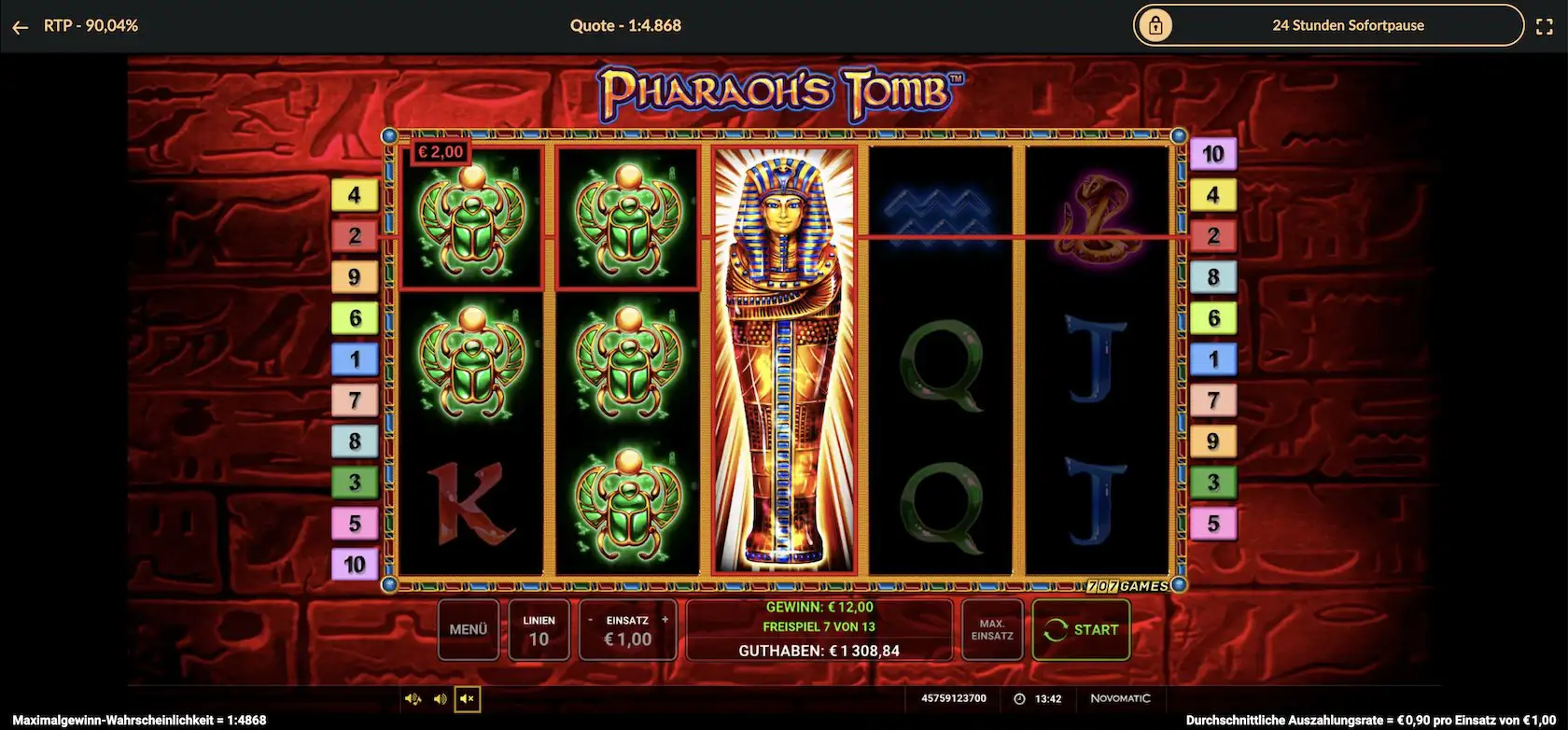pharaohs-tomb-slot-gewinn
