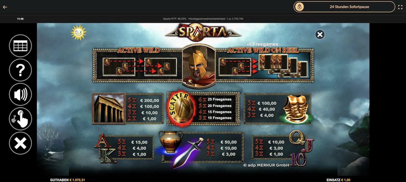 sparta-auszahlungstabelle